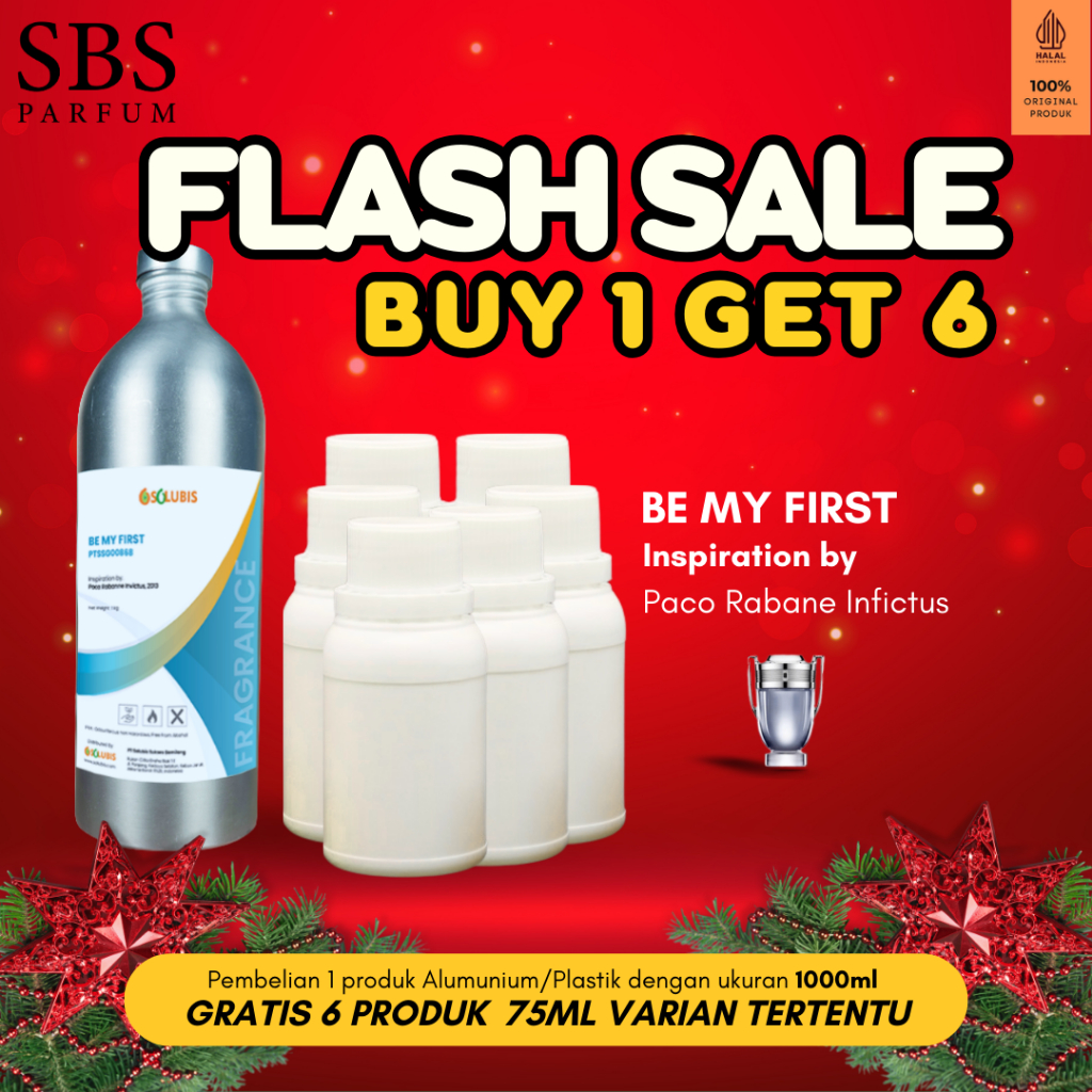 BUY 1 GET 6 FREE - Bibit Parfum Murni Original [Be My First] | 1000ml - Inspired by Paco Rabanne Inv