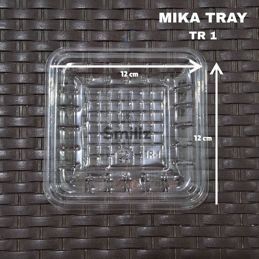 (50pcs) Tray Mika 12x12 cm  / Tray Alas Buah Sayur Plastik bening