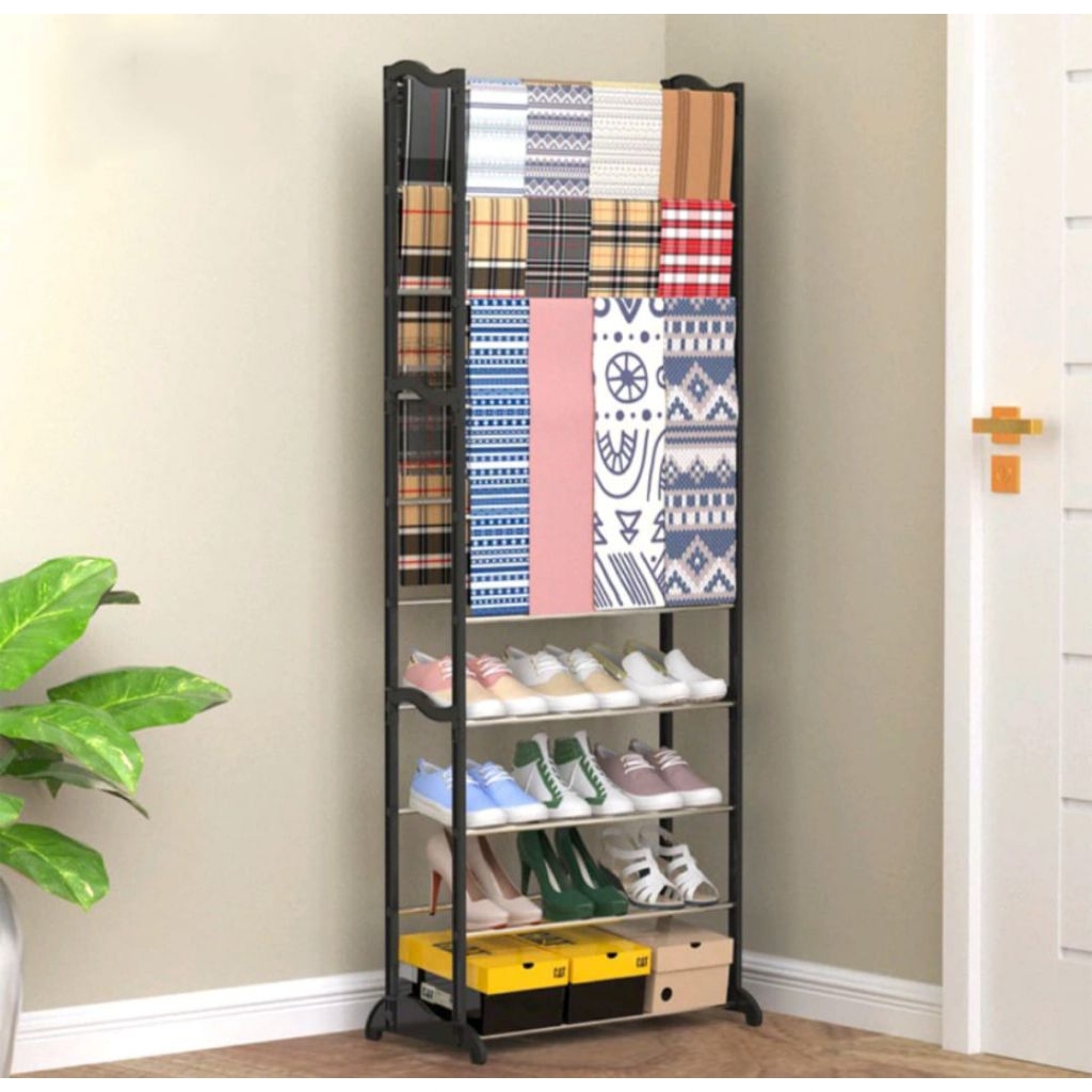 Rak Hijab Amazing Shoes Rack - Rak Sepatu Rakit 10 Susun - Rak Hijab Rakit 10 Susun - Rak Sepatu Rak