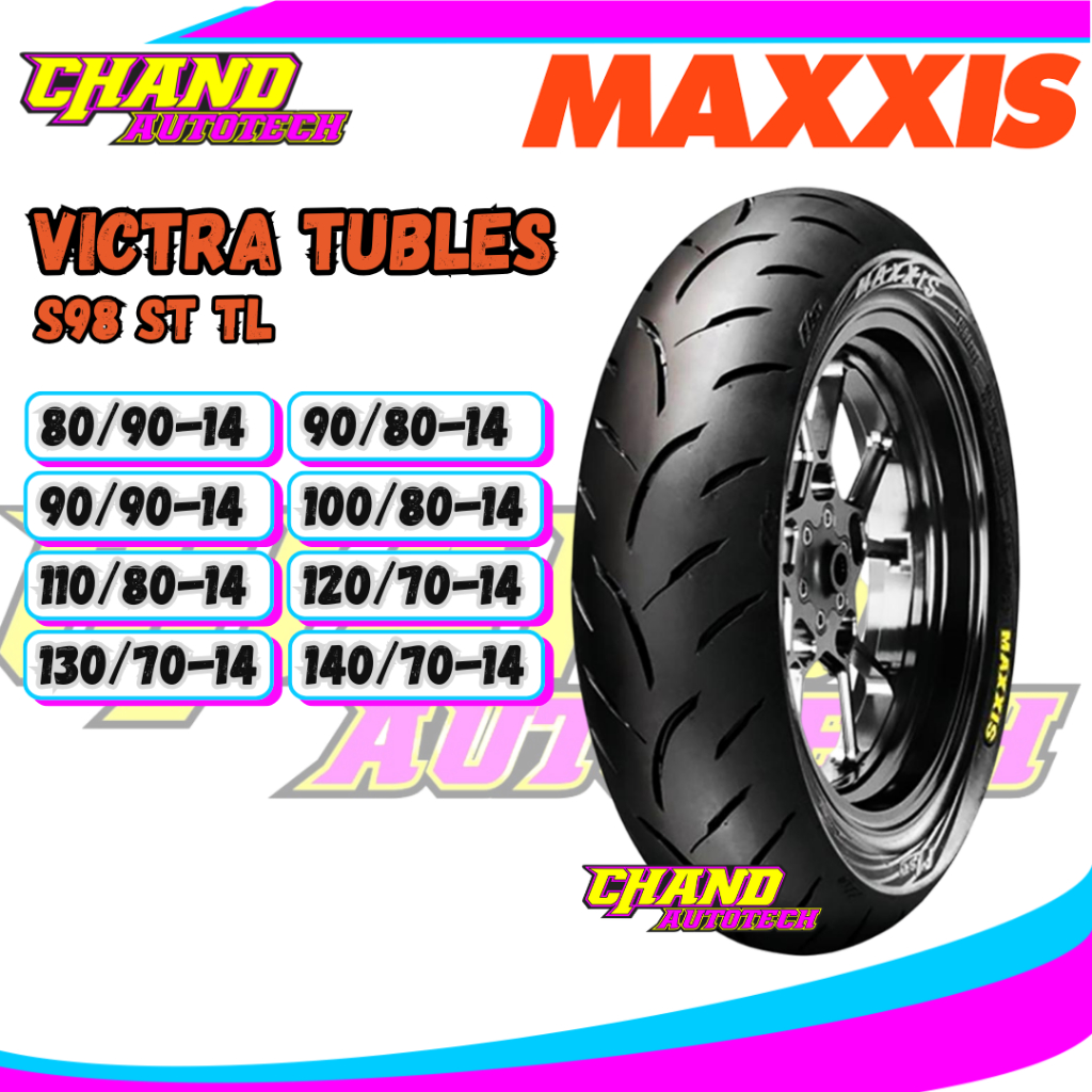 BAN MAXXIS VICTRA TUBELES RING 14 100/80 110/70 130/70 110/80 120/70 130/70 MATICK TUBLES
