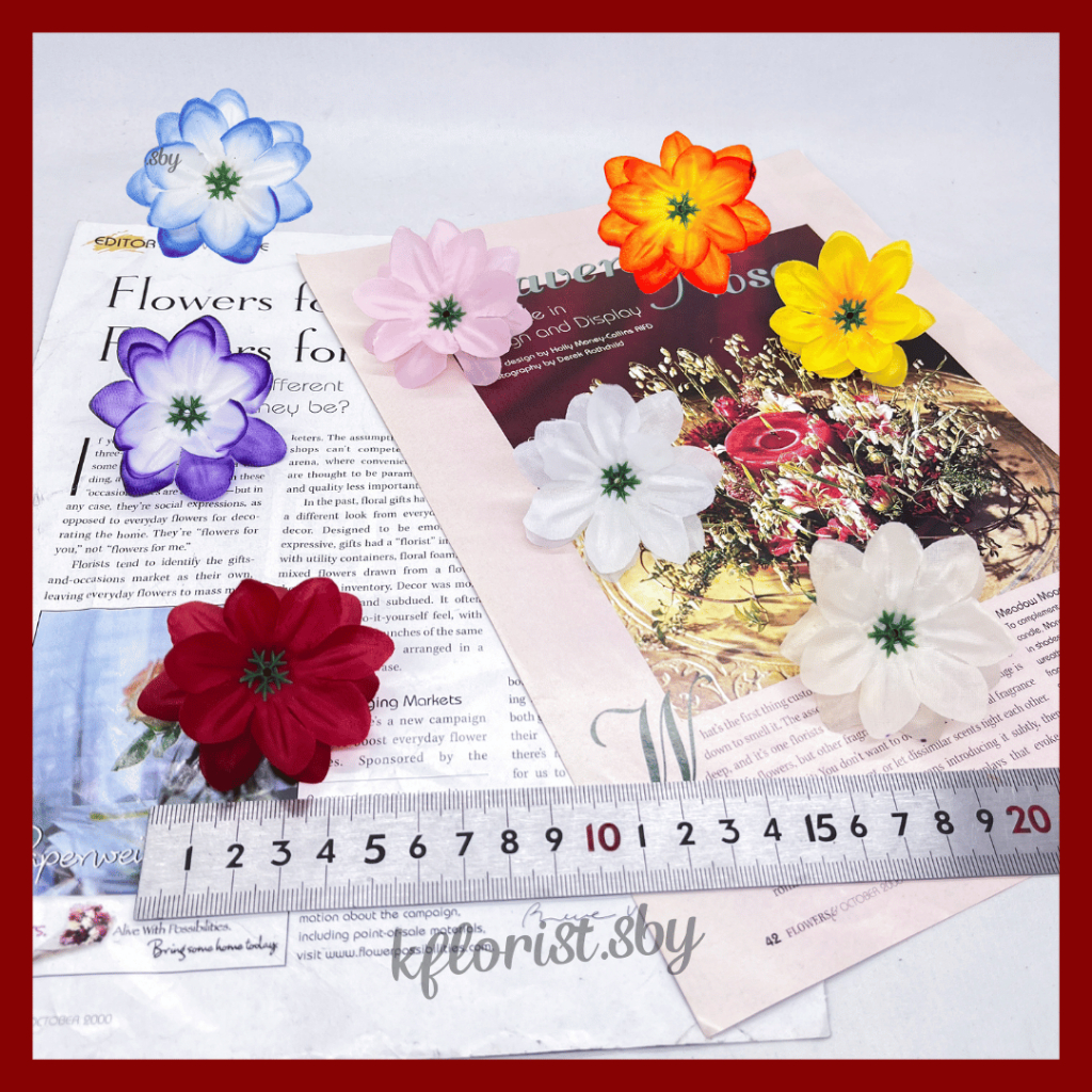 Kuntum Bunga Suyok Kecil Bunga Papan Artificial Sakura Fresia Dekorasi Hantaran Mahar Wedding (100 P