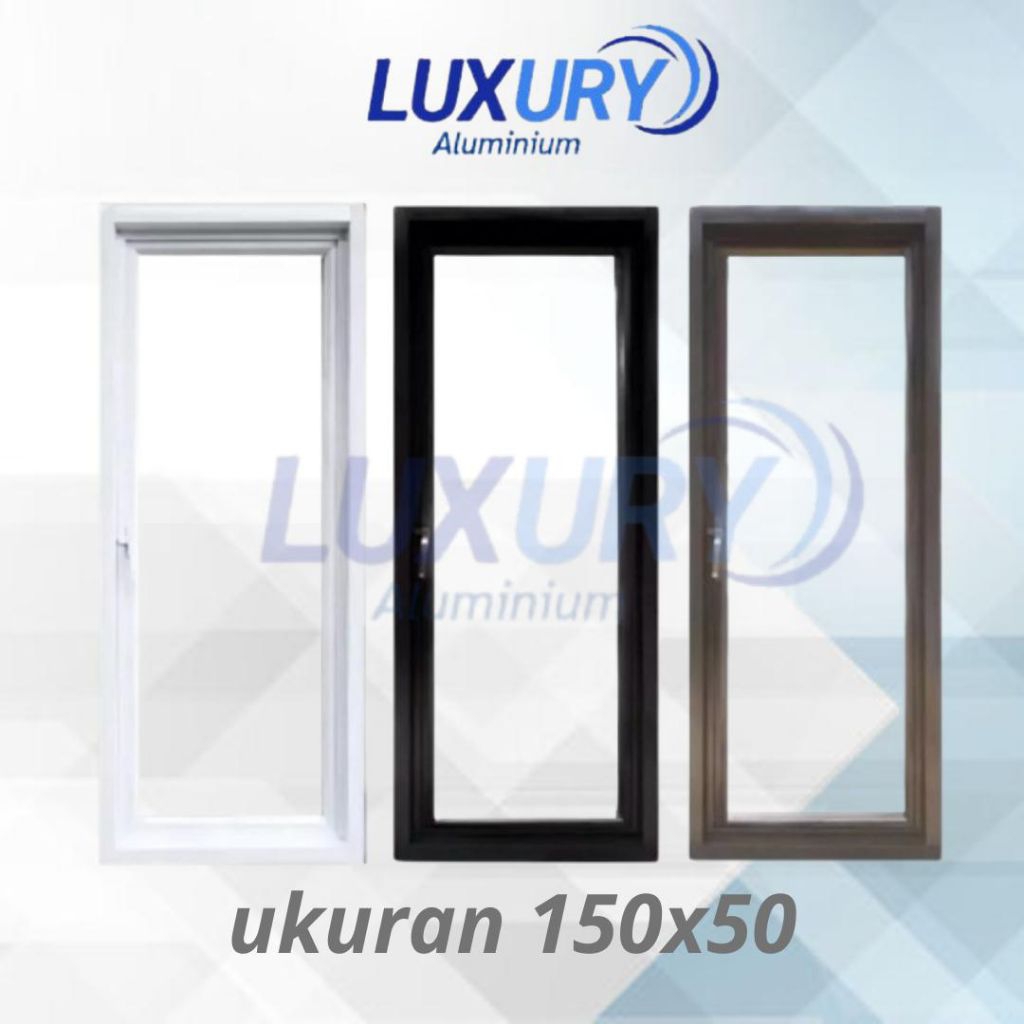 Jendela aluminium ukuran 150x50