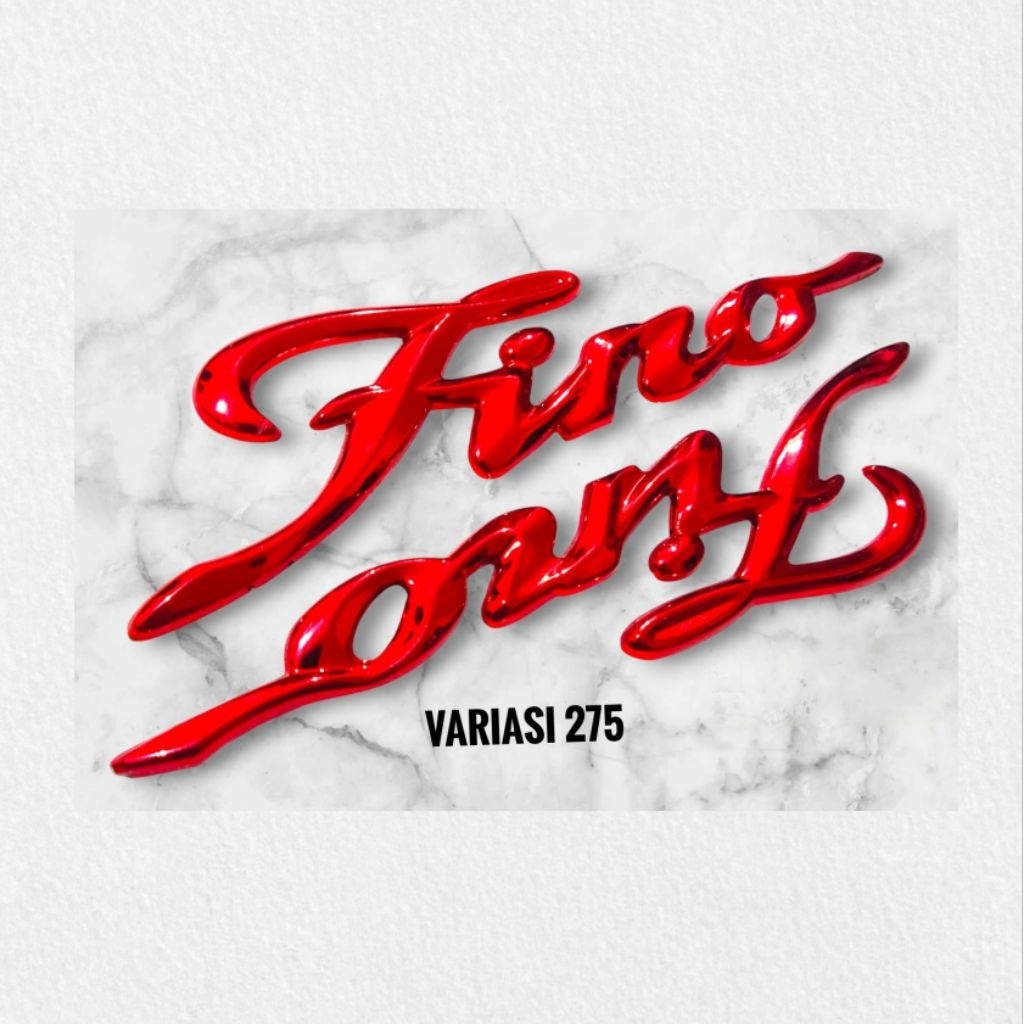 emblem logo tulisan Fino timbul 3d / emblem Fino fi / logo Fino 125 / emblem Yamaha Fino / logo moto