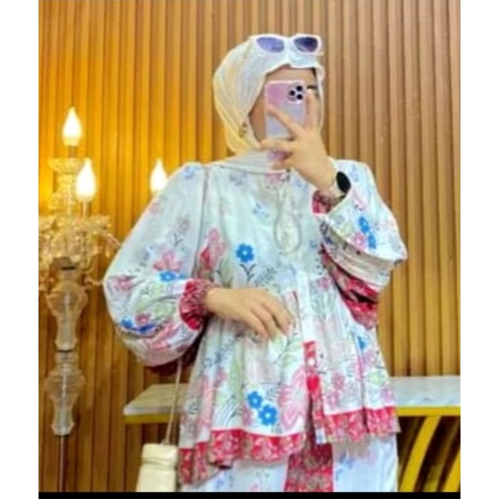 Blouse wanita baju rayon bali lengan balon Maura set blouse viral atasan saja prelove