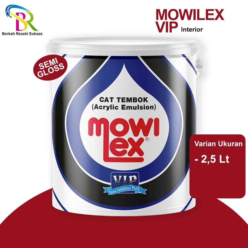 MOWILEX VIP 2,5 Lt – Cat Tembok Interior Putih Premium / Cat Mowilex 2.5 Liter Warna Putih