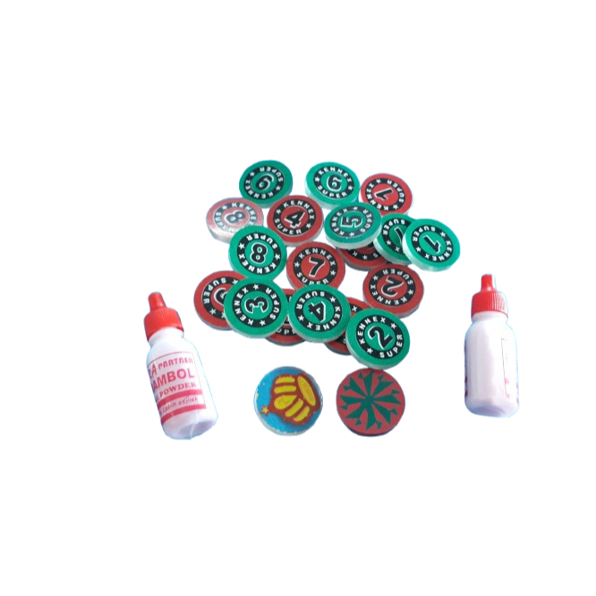 Set Koin Karambol dan Kristal Karambol / Paket 1 set Koin Karambol dan 2pcs Kristal Karambol