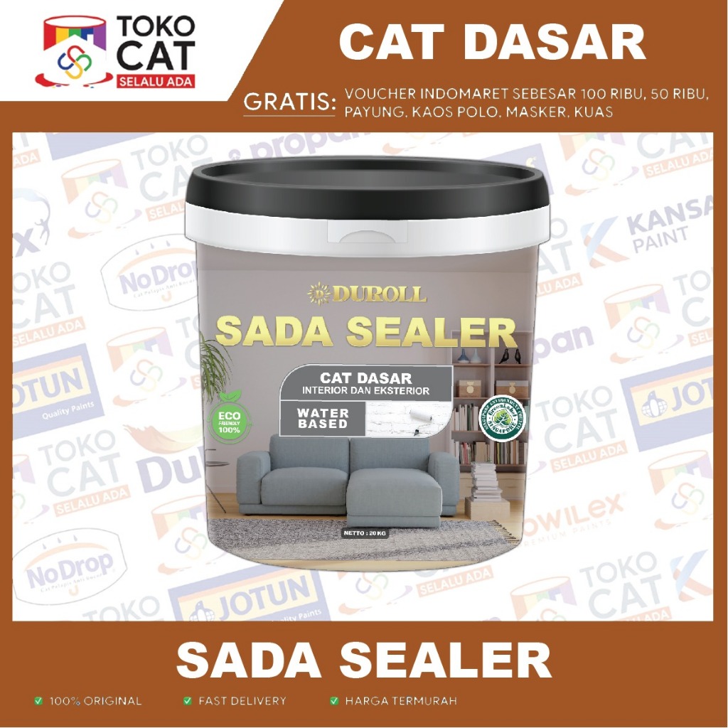 CAT DASAR 2 IN 1 | DUROLL SADA SEALER 4KG | Kemasan Galon