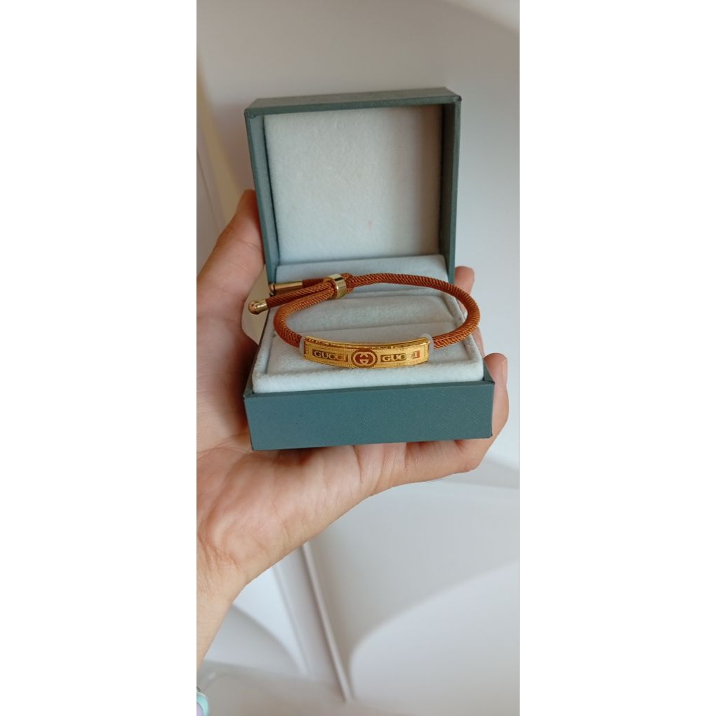 gelang Pandora lapis emas premium