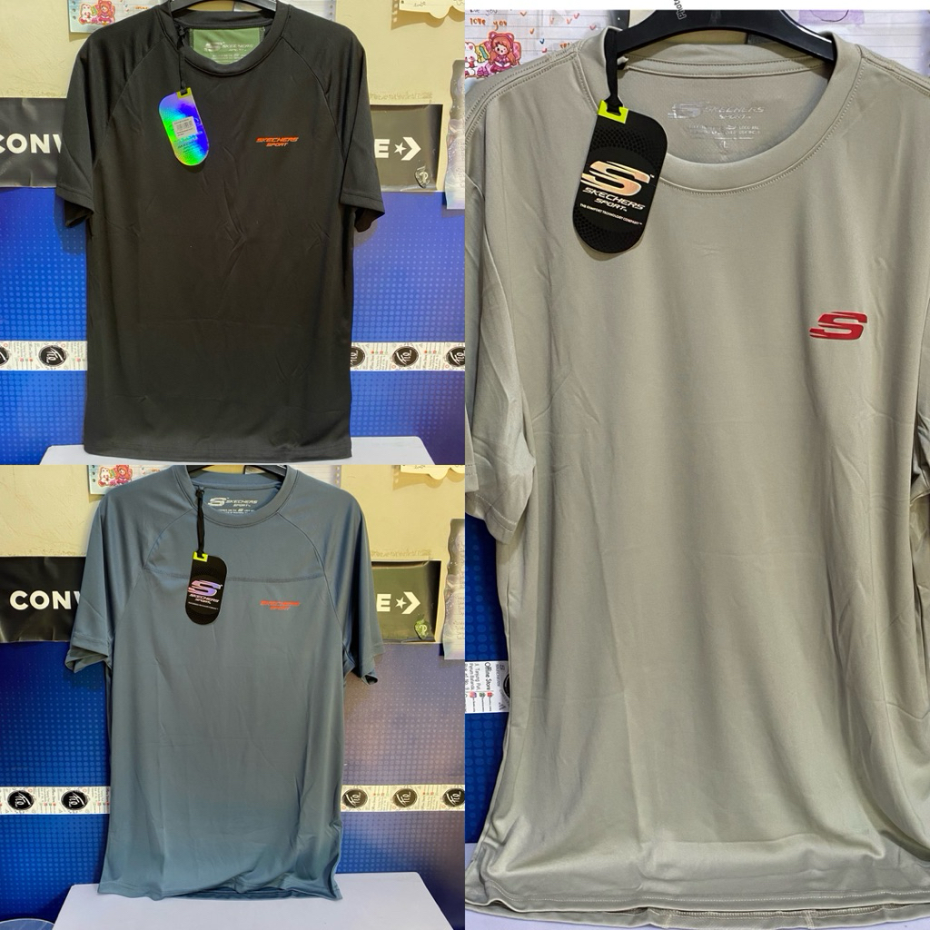 Baju Kaos Olahraga Skechers Original Tshirt Jersey Pria