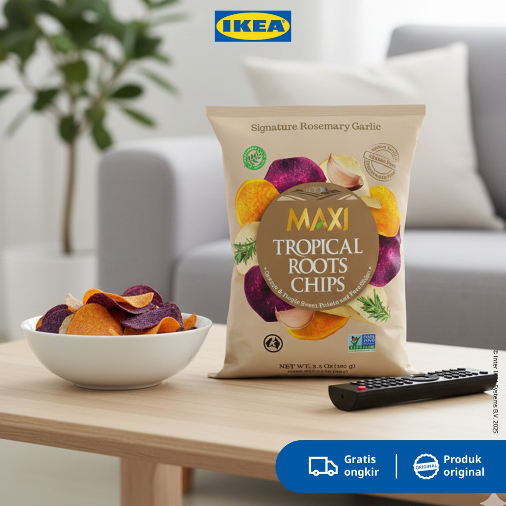 MAXI Snack /  Makanan Ringan Keripik Singkong Rasa Rosemary Garlic 100gr