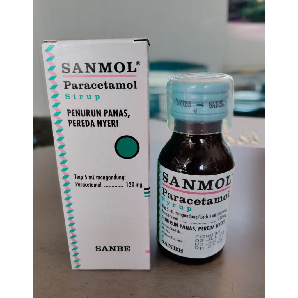 SANMOL SYRUP 60 ml - Obat Demam, Panas Bayi dan Anak EXP 2027
