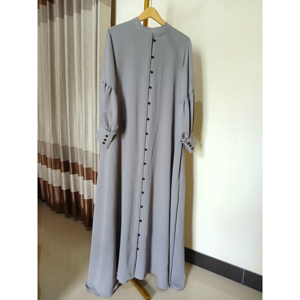 gamis premium warna abu muda