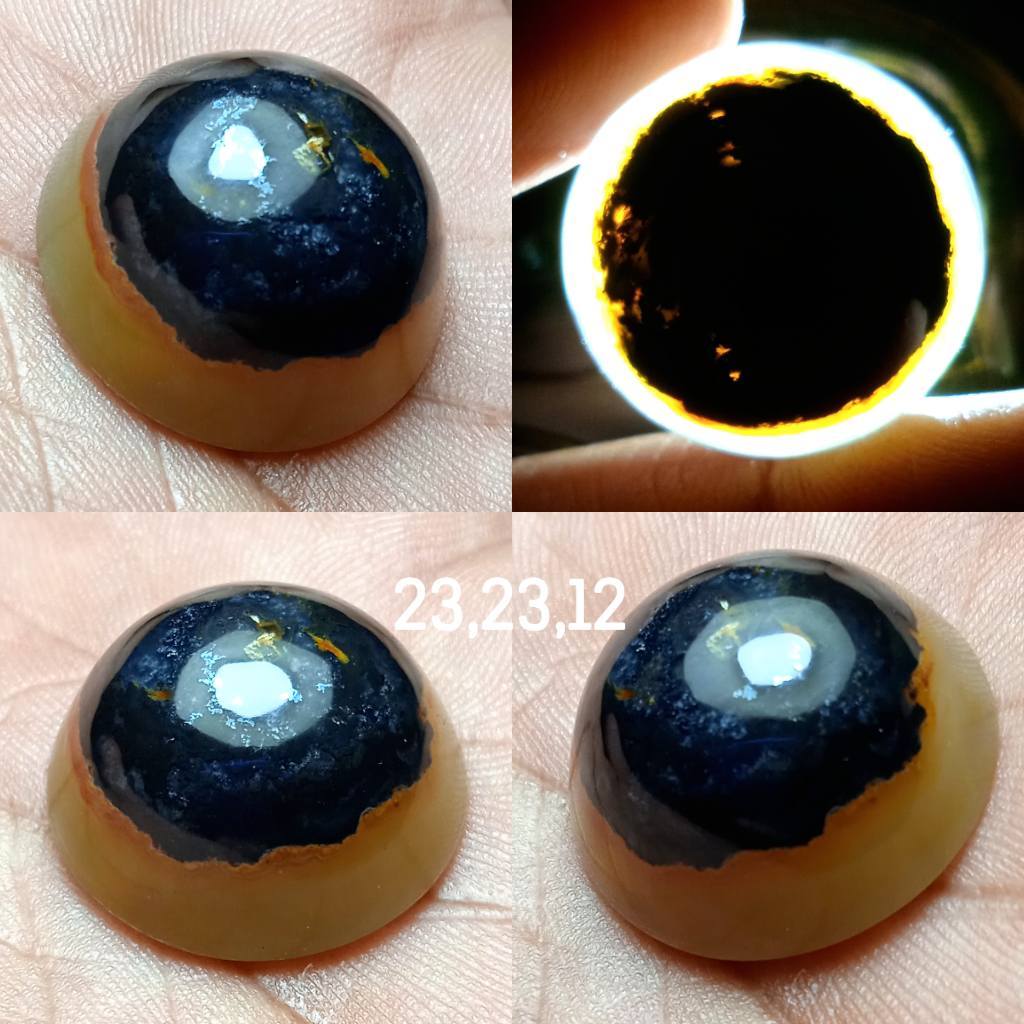 Natural Batu Akik Motif Gambar Sulaiman Yaman Bulat JUMBO Unik Antik