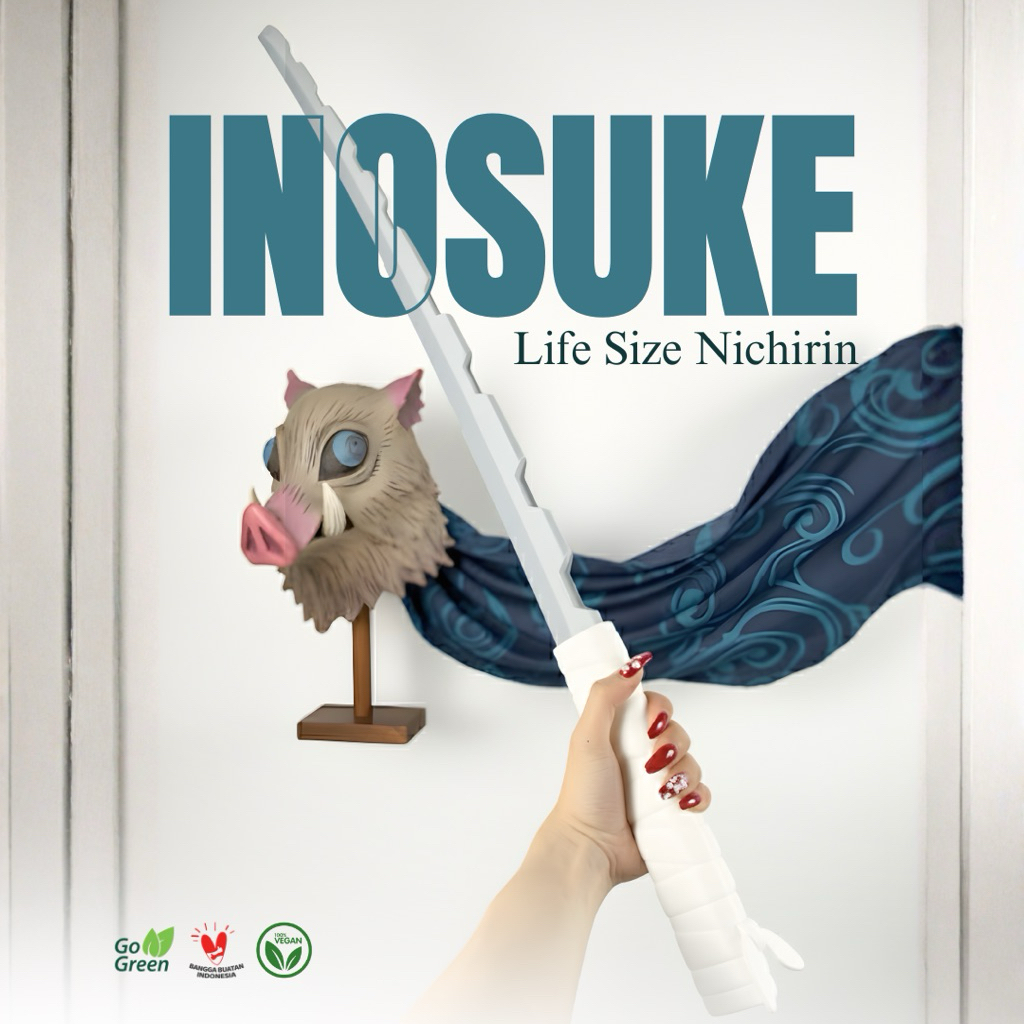 Mainan Inosuke Hashibira Demon Slayer Katana Cosplay – Nichirin Sword Anime