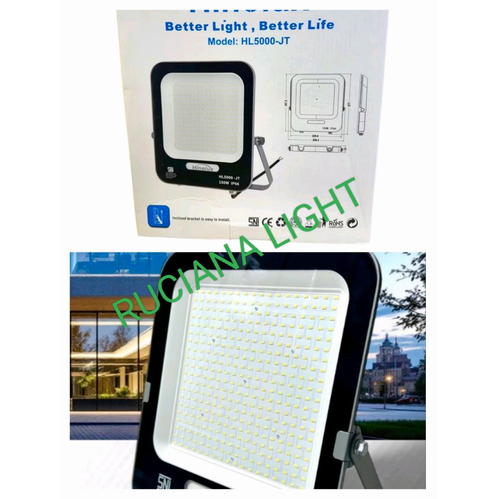 Lampu Sorot LED 200watt 300watt 500watt Flood Light Tembak IP66 Hinolux