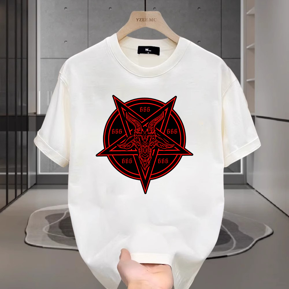 *COD* kaos cowok kerenKaos Unisex Kerah Bulat Katun Tebal Premium Motif Cetak Unik Merek Trendy Long