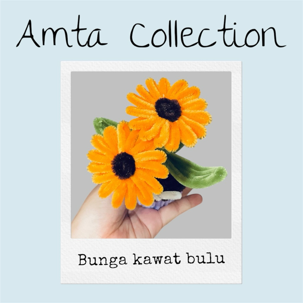 bunga kawat bulu, hiasan bunga kawat bulu, bunga mini kawat bulu. pot bunga kawat bulu