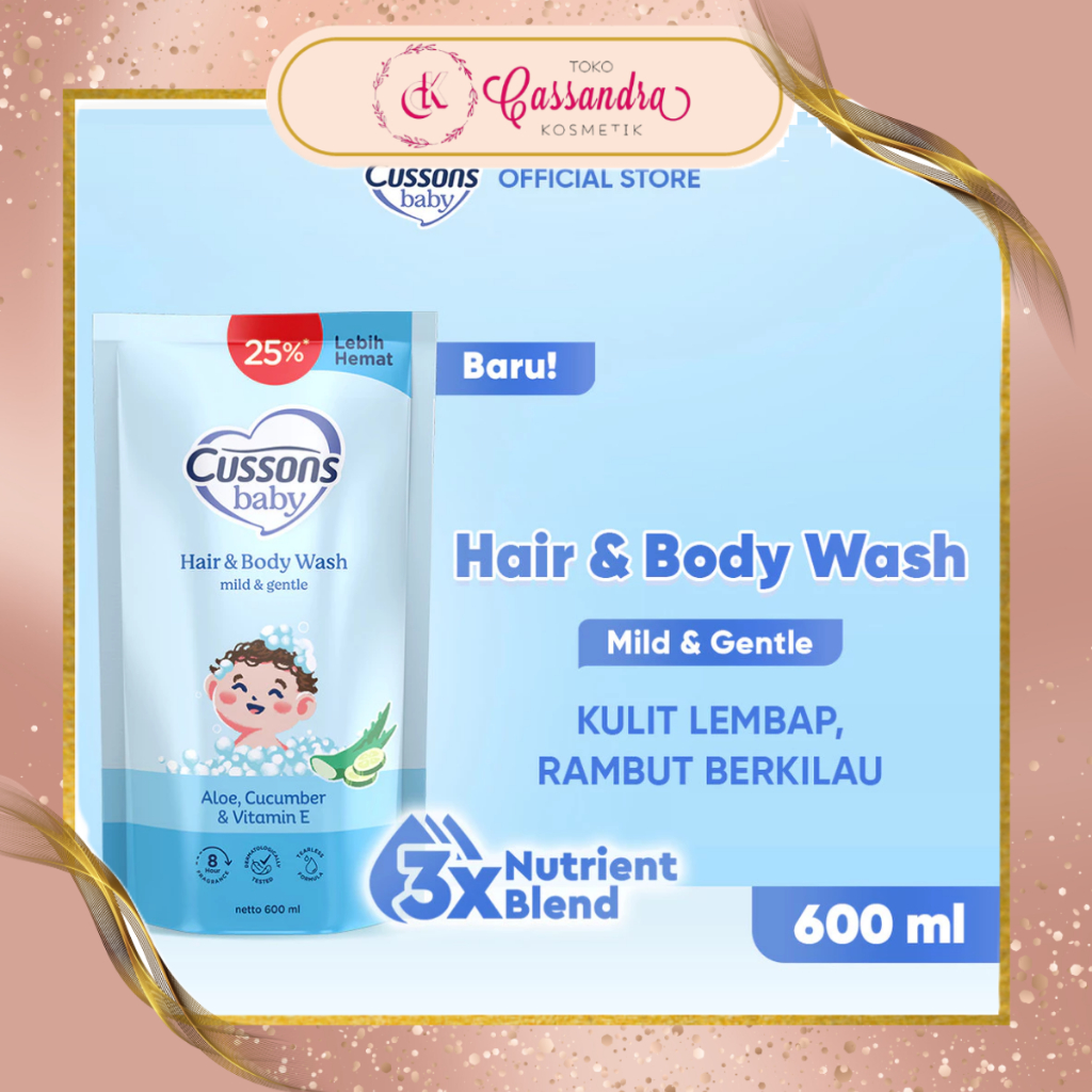 CUSSONS BABY HAIR & BODY WASH REFILL 600 + 150 ML