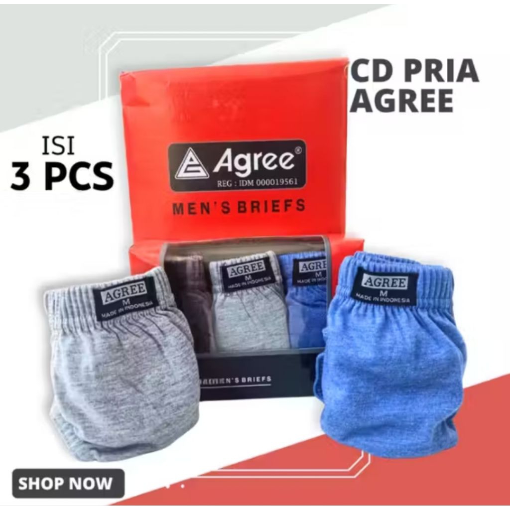 Celana Dalam Pria Agree Merah Size M L XL XXL / Celana Dalam Pria Agree 2 - 8886