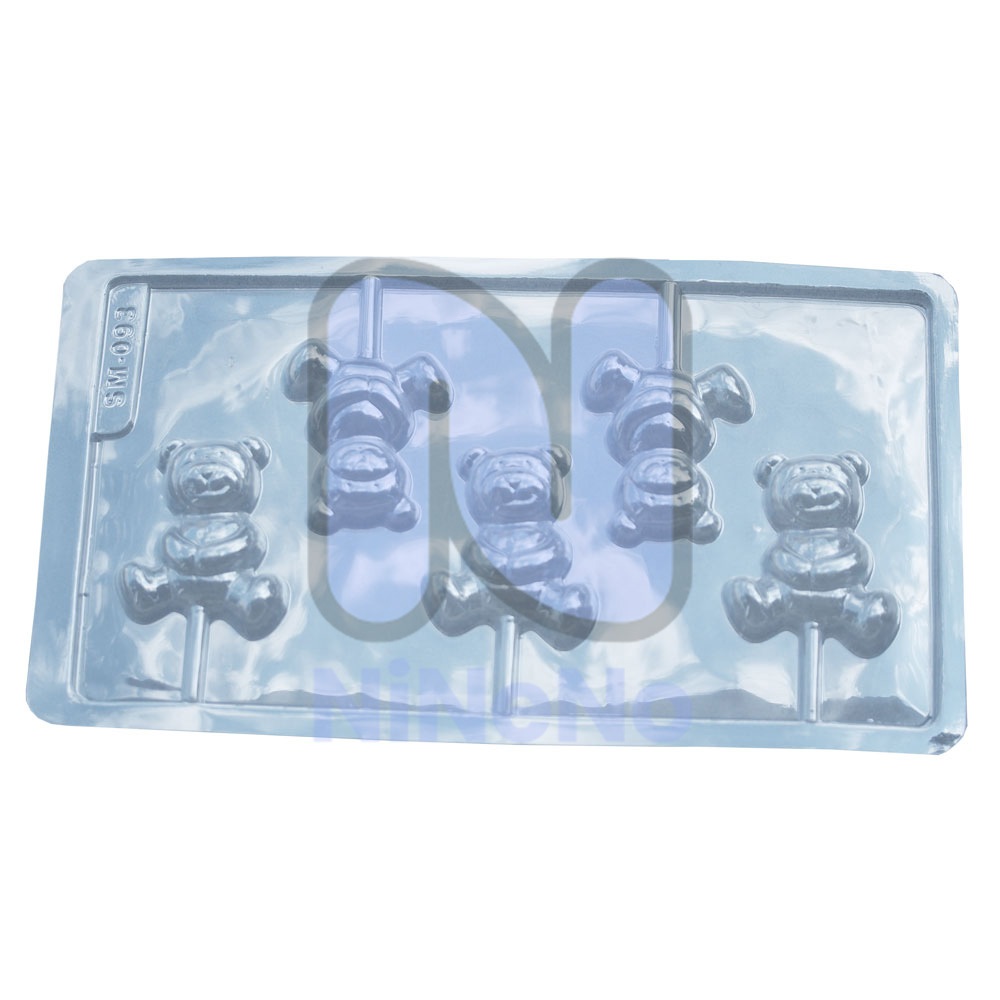 3N Cetakan Coklat Karakter Beruang Lolipop Plastik