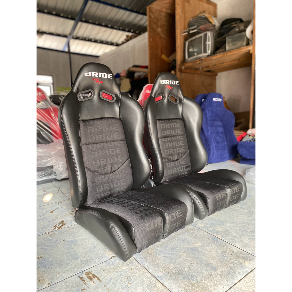 jok mobil racing bride lowmax kulit hitam gradasi hitam