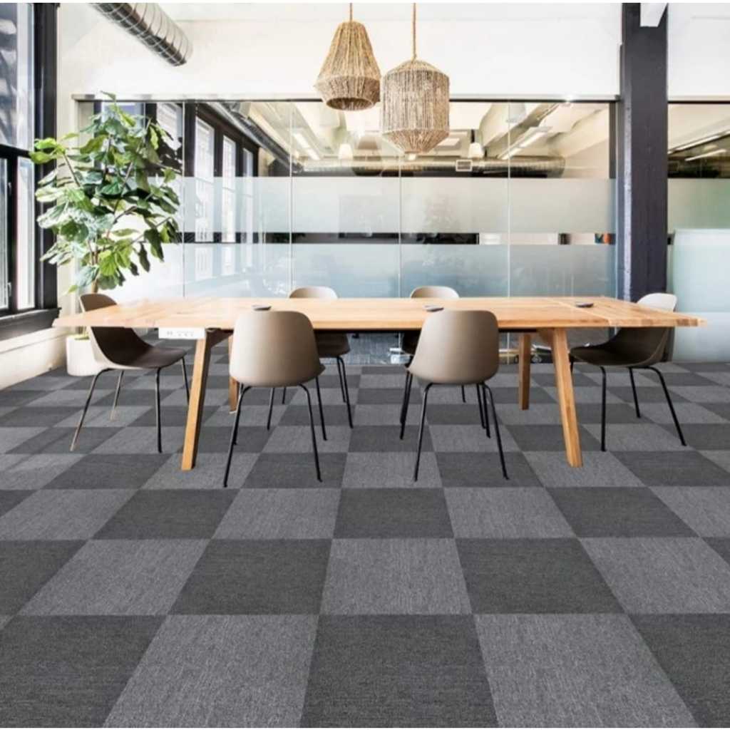 [PER BOX] Karpet Tile Polos / Karpet Tile Kantor Hotel Murah
