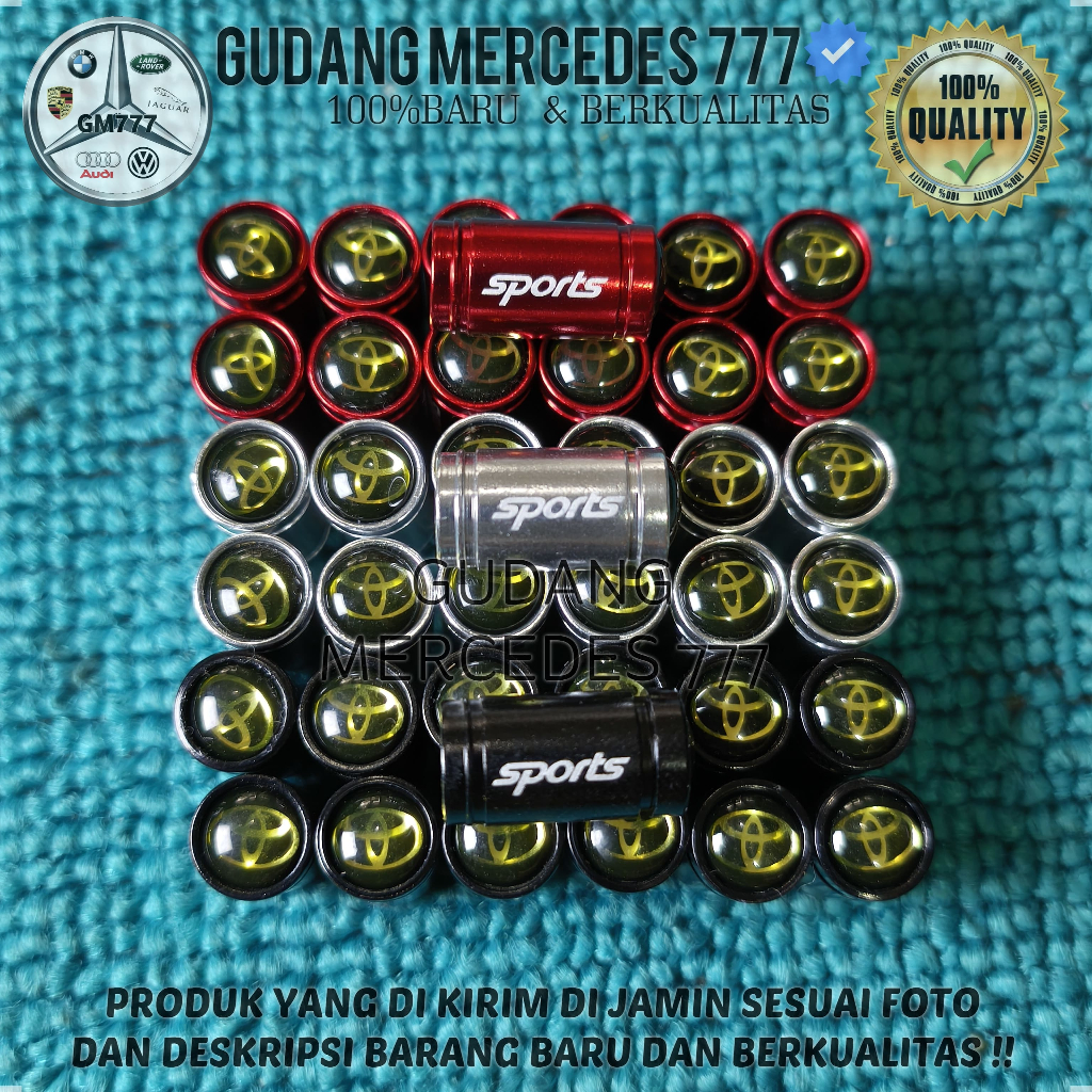 TUTUP PENTIL BAN TOYOTA SPORT GR FORTUNER HILUX ALPHARD VELLFIRE AVANZA