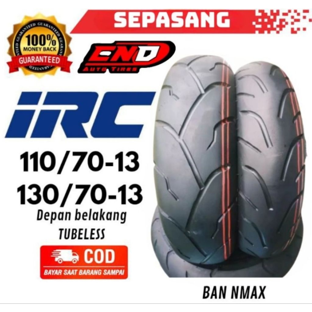 Ban Nmax Irc Ring 13 110/70 120/70 130/70 Promo Ban Tubles Sepasang Murah