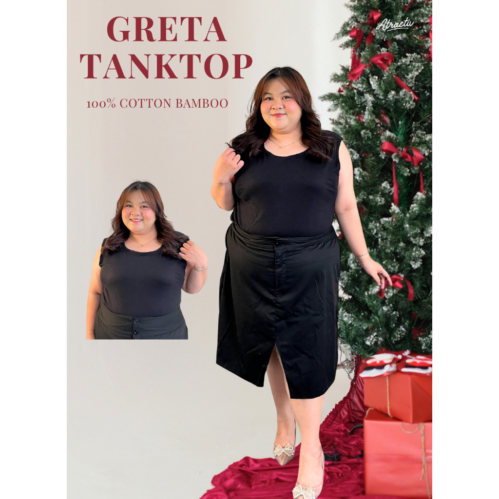 ATRACTIV Tanktop Kaos Jumbo Fit LD150 Tanktop Kaos Jumbo LD120 LD130 LD142 Tanktop Kaos Stretch Gret