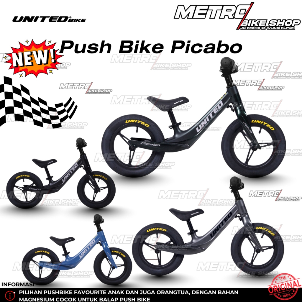 Push Bike United Picabo Pushbike balance bike picabo Pushbike race sepeda keseimbangan PB01