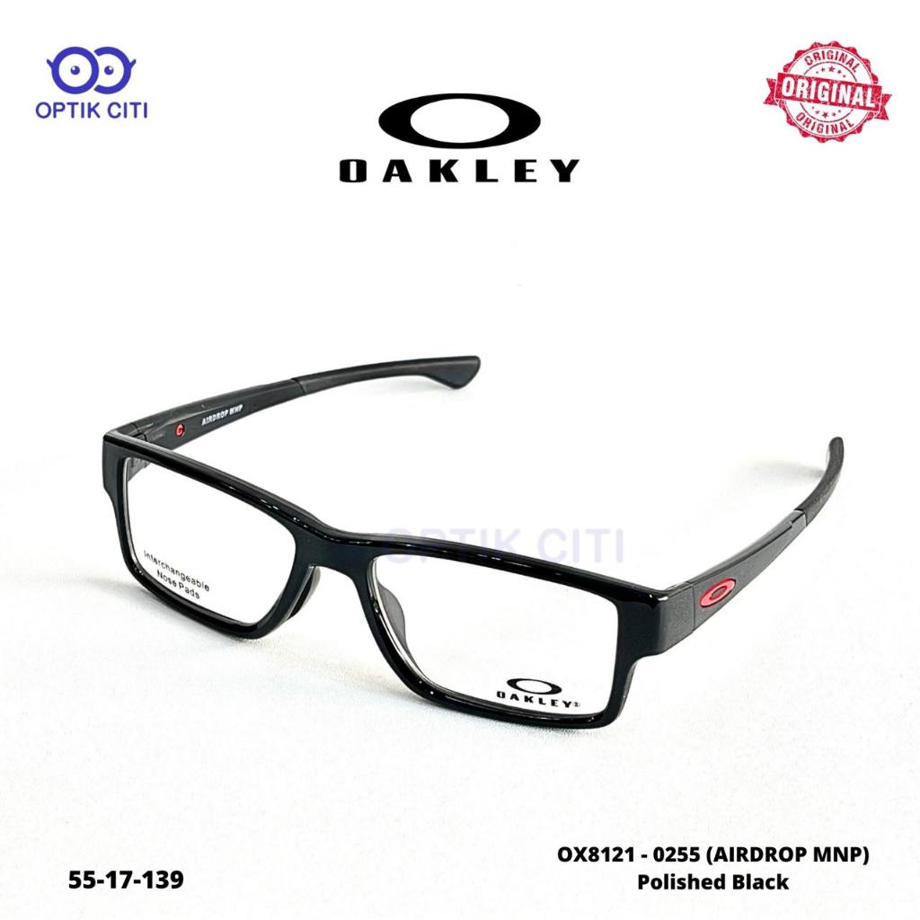 Frame Kacamata Pria Original Oakley Airdrop MNP OX 8121 - Size 55 - Polished Black