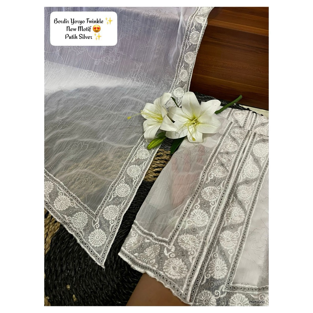 KAIN KEBAYA SIFON YORYU 3D BORDIR//KAIN KEBAYA