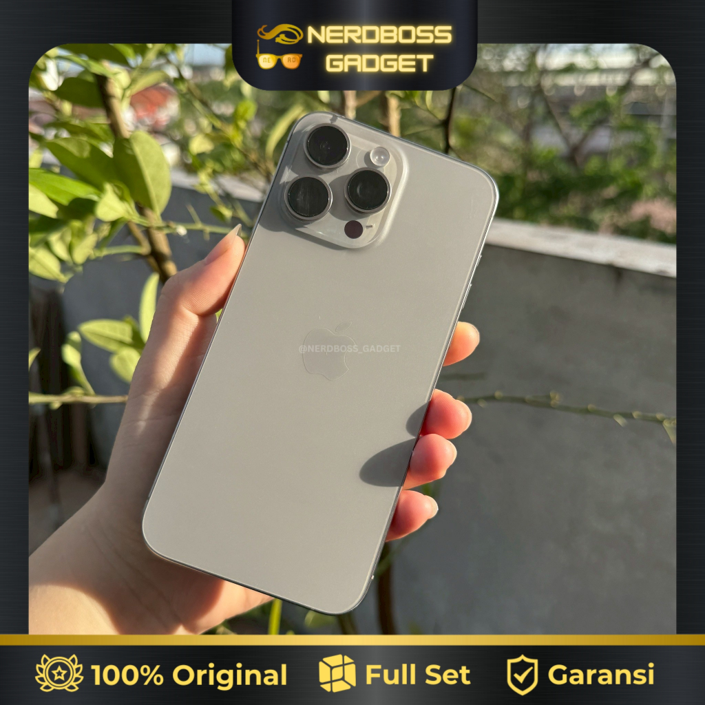 APPLE IPHONE 15 PRO MAX NATURAL TITANIUM 1TB ORIGINAL MULUS MANTAP