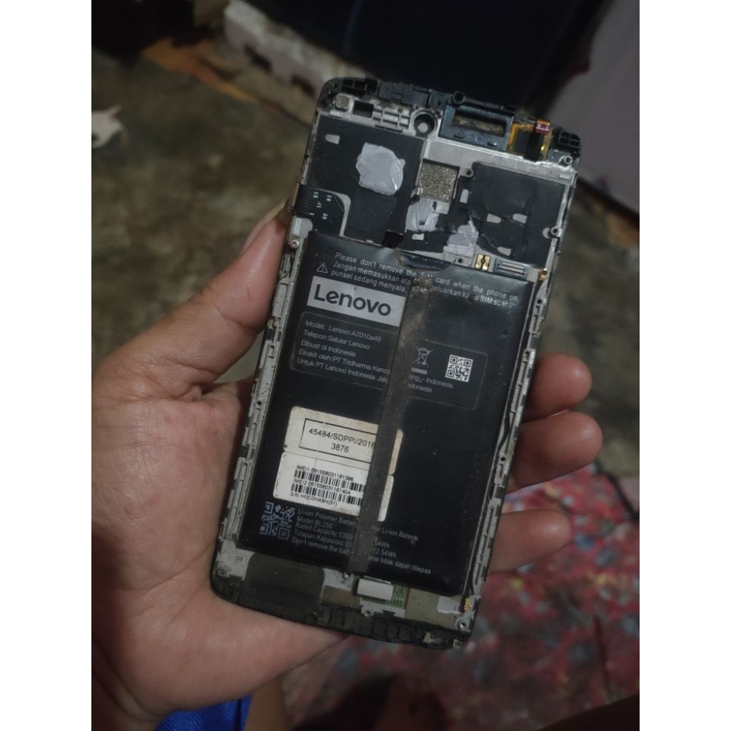 lcd Lenovo vibe k4 note ori copotan normal bonus batrai