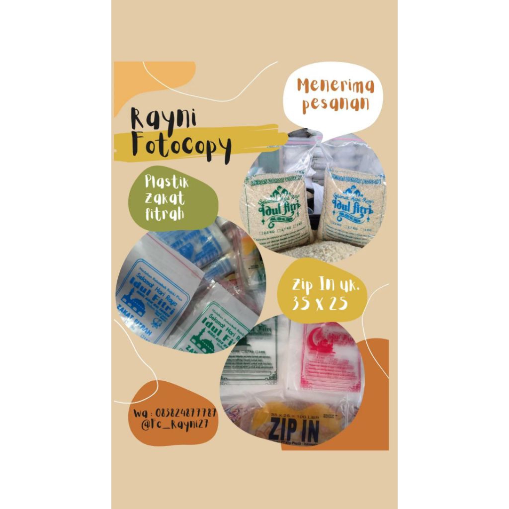 Plastik Zakat Fitrah/Plastik Zip Lock