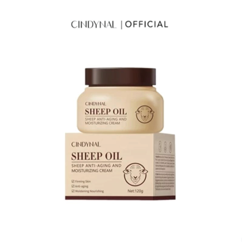 CINDYNAL- 120gr Krim Pelembab Wajah Anti Aging Sheep Oil