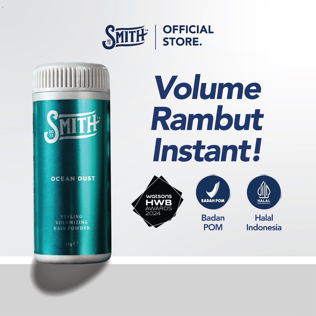 Smith Men Supply - Ocean Dust Hair Styling & Volumizing Powder 11gr | Hair Powder Pria | Bedak Rambu