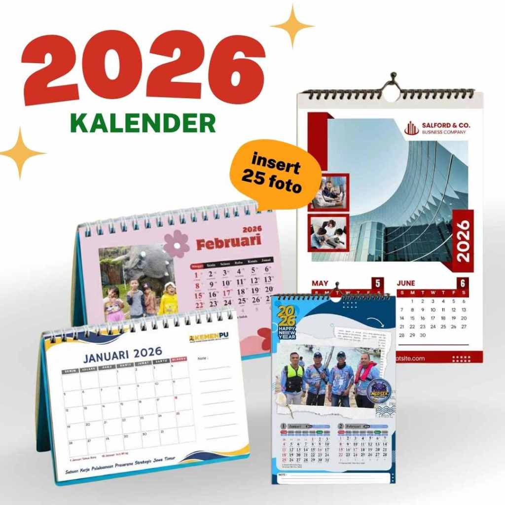 Kalender  - Kalender Dinding  - Kalender Custom Foto - Kalender Meja - Kalender 2026