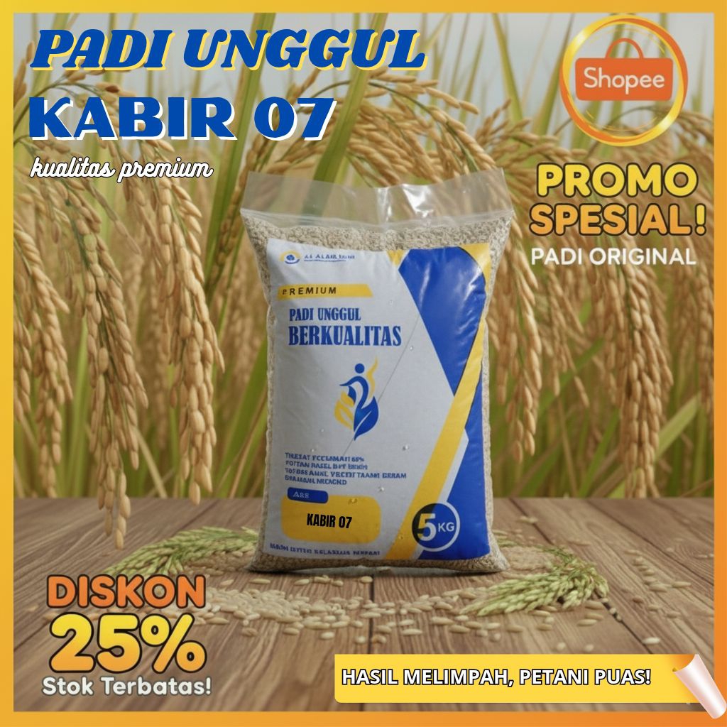 padi unggul Kabir 07 kemasan 5kg bibit terbaik