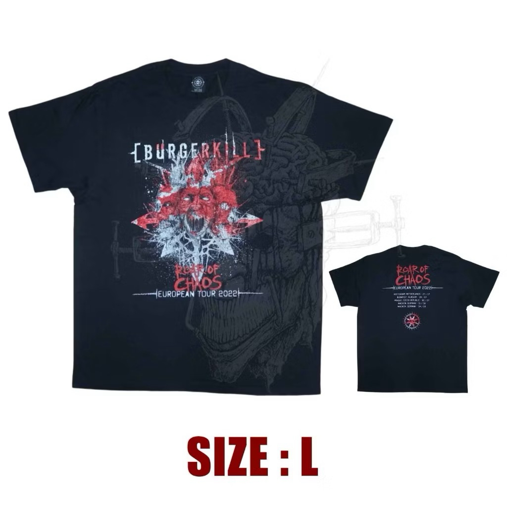 BURGERKILL roar of chaos european tour 2022 - TSHIRT ORIGINAL released By official band