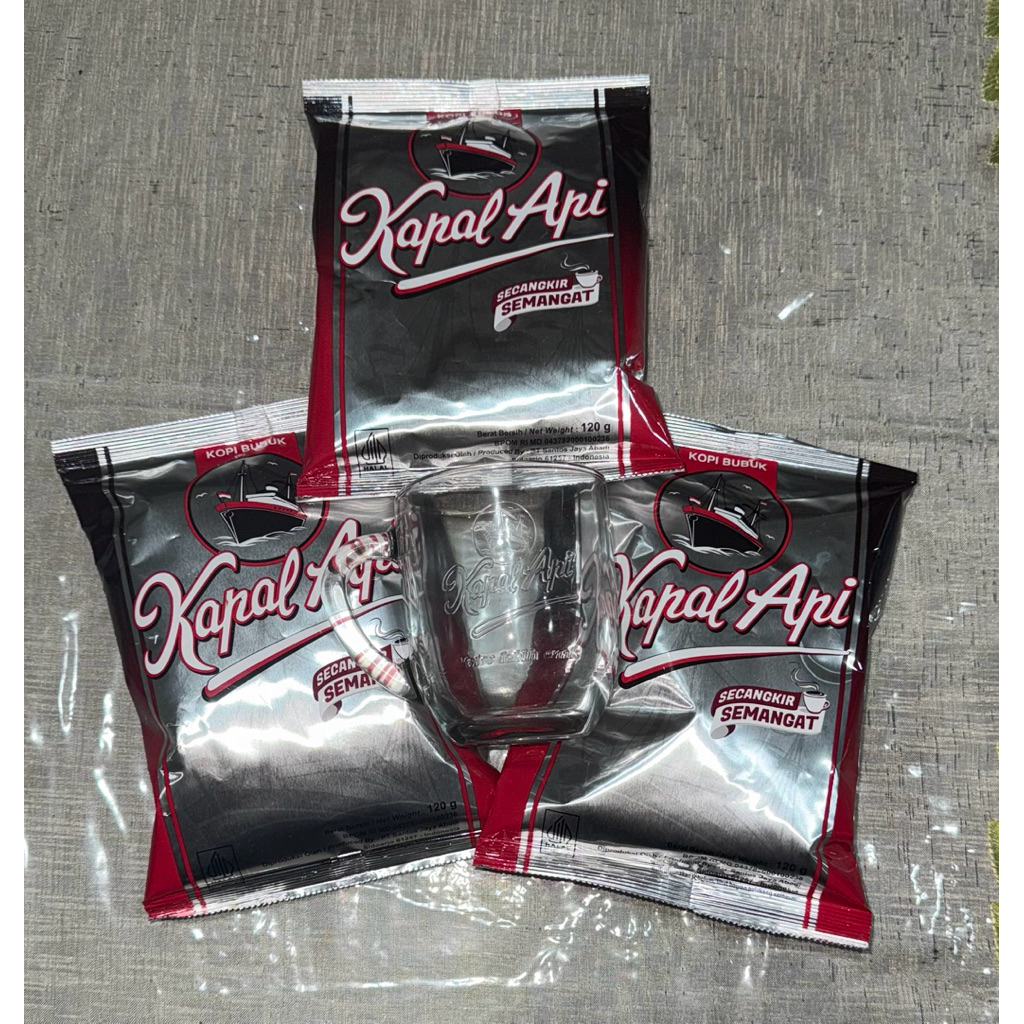 (BELI 2 GRATIS GELAS) Kopi Bubuk Kapal Api || 120g || Kopi Instan
