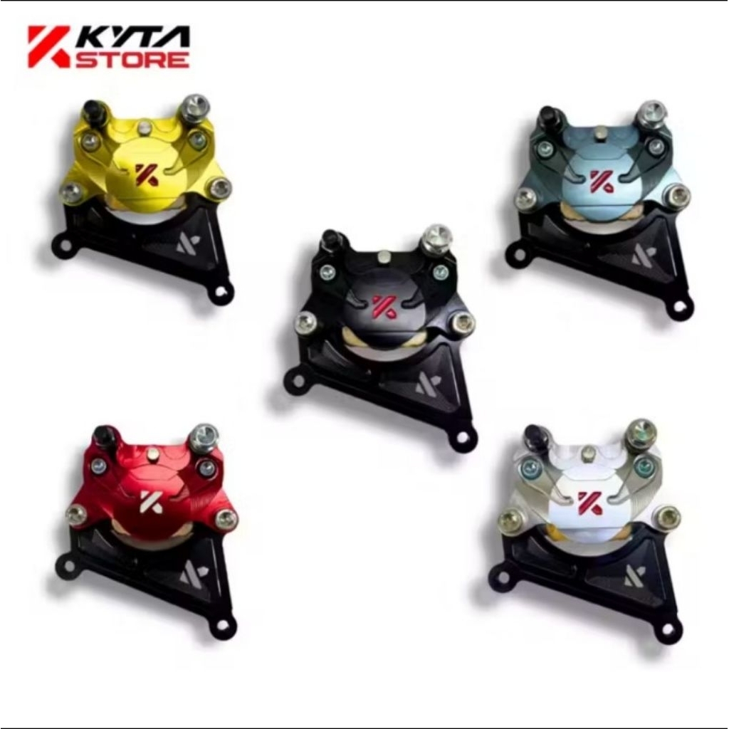 KALIPER KTC KYTACO 2 PISTON KN-V3 + BREKET KALIPER KTC KYTACO UKURAN 260MM/220MM ORIGINAL VARIO/BEAT