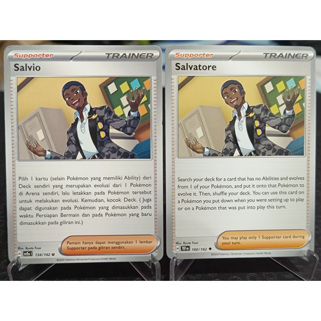 kartu pokemon TCG ori trainer salvio, Salvatore Indonesia English