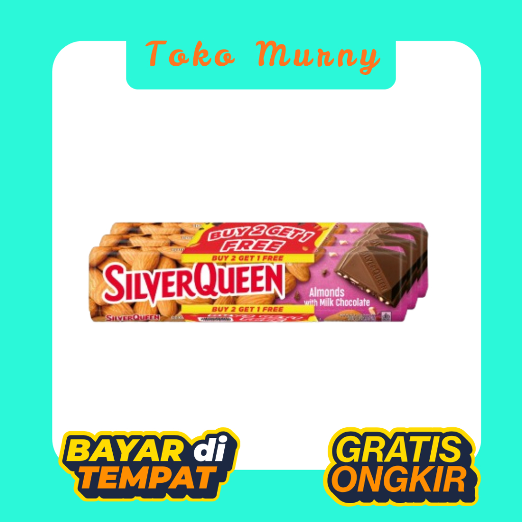 (buy 2 get 1) Silverqueen Cokelat Milk ALmond 55 gr