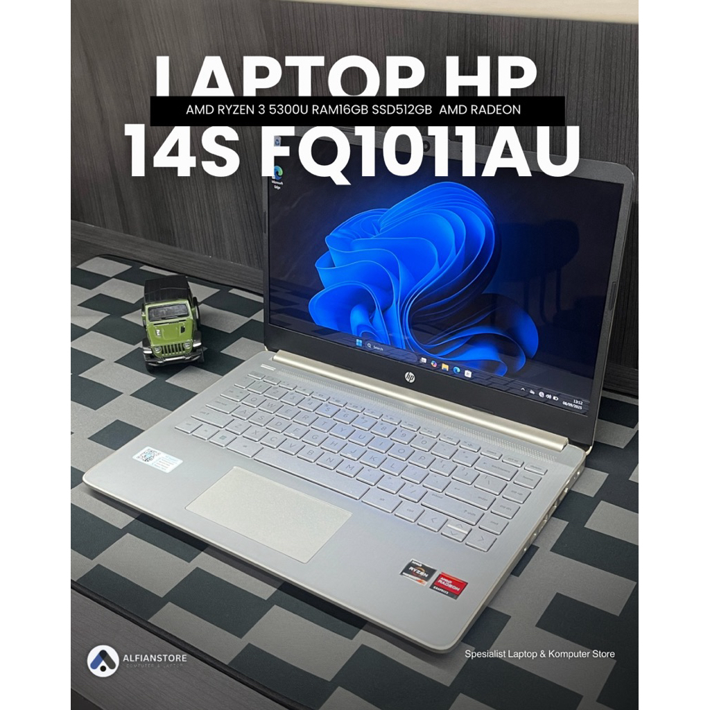 LAPTOP HP 14S FQ1011AU AMD RYZEN 3 5300U RAM16GB SSD512GB