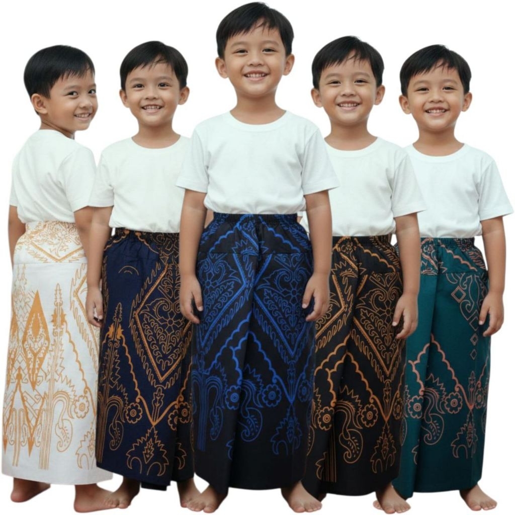 Sarung Gus Iqdam Instan Anak Usia 2-10 Tahun motif Batik Jagat Asmat pekalongan Model Rok Gaya Sarun