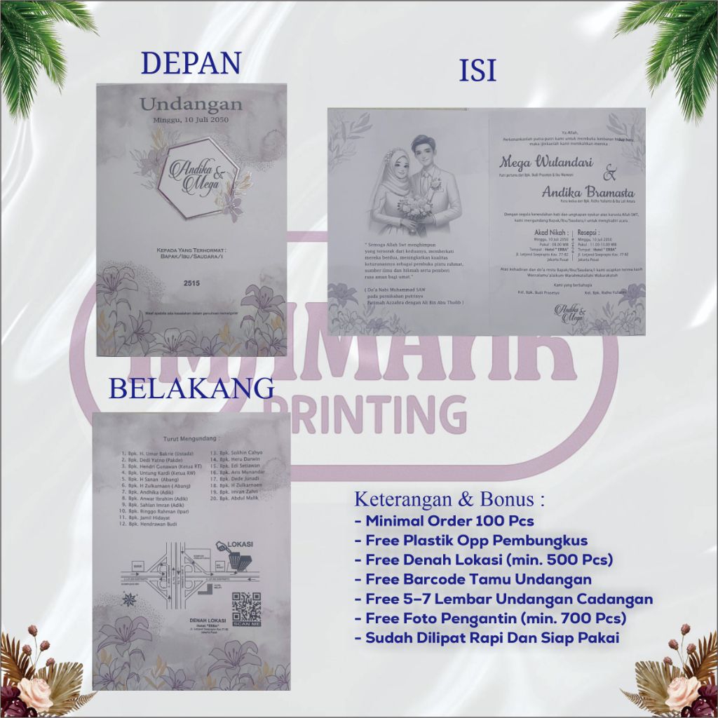 UNDANGAN PERNIKAHAN ERBA 2515 siap pakai