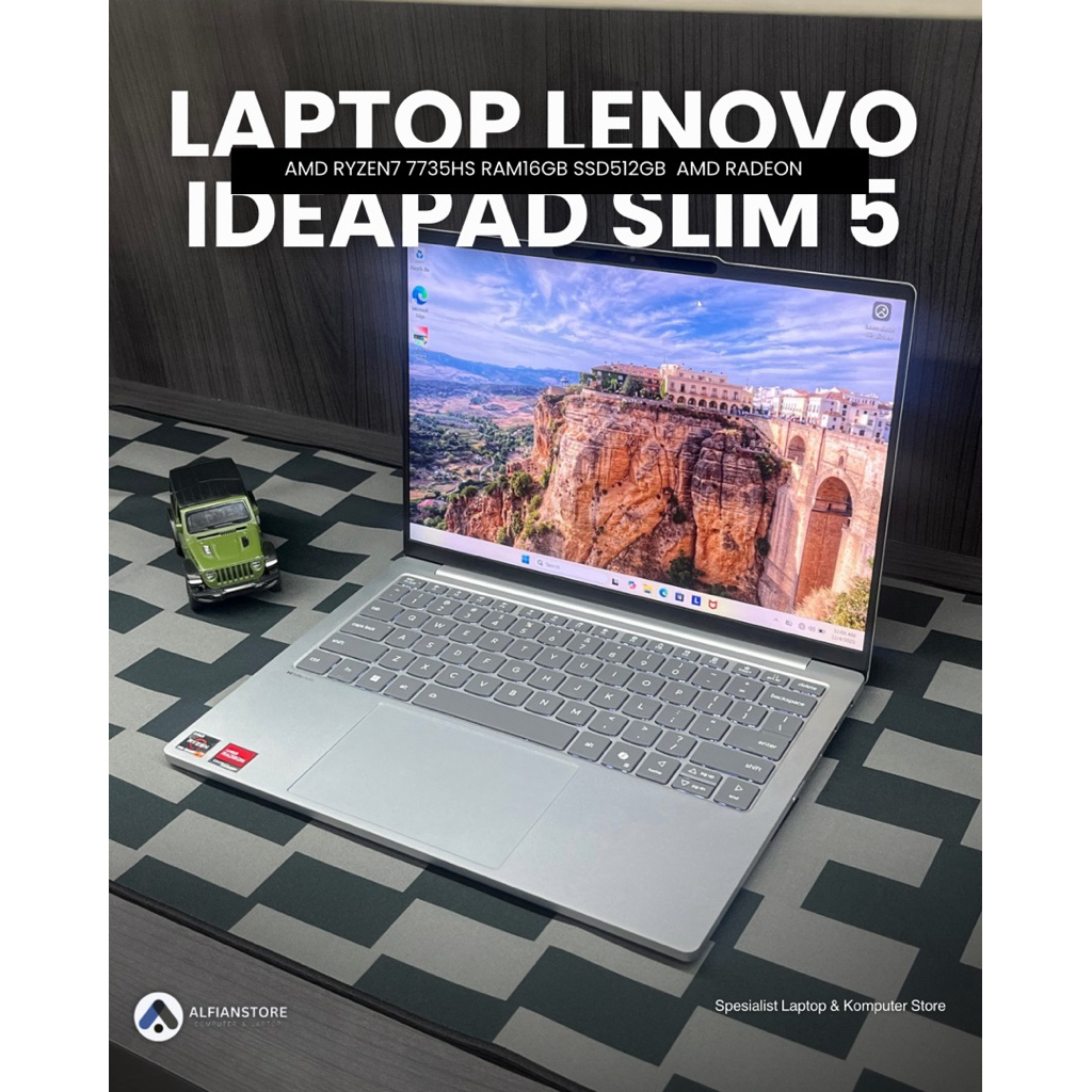 LAPTOP LENOVO IDEAPAD SLIM 5 AMD RYZEN 7 7735HS RAM16GB SSD512GB