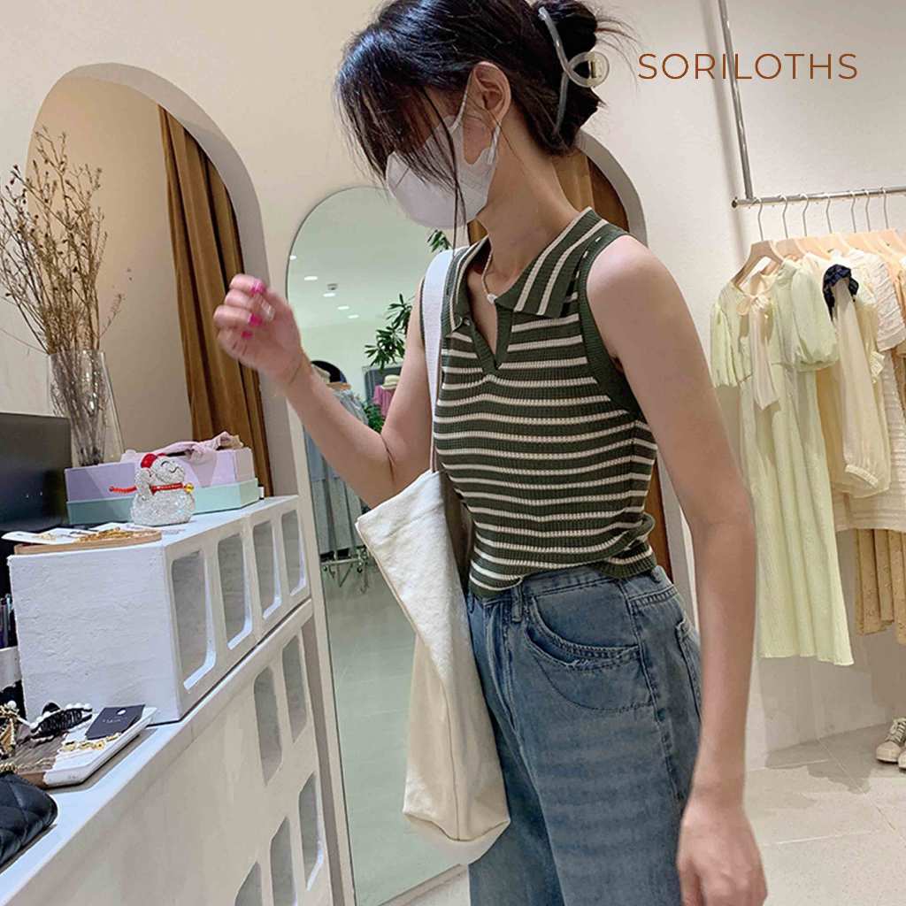 Soriloths - Ophelia strip tank Atasan Wanita