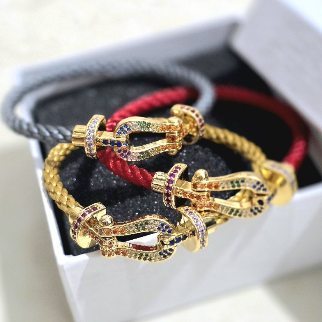 Gelang kulit Viral mix Titanium Gelang branded band Premium Quality Gelang tangan Kulit Mix Titanium